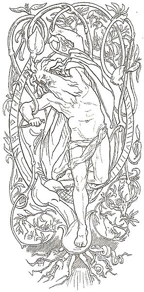 Odin_hung_himself_on_Yggdrasil